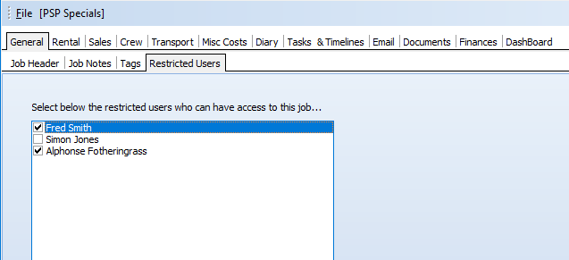 Restricted Users