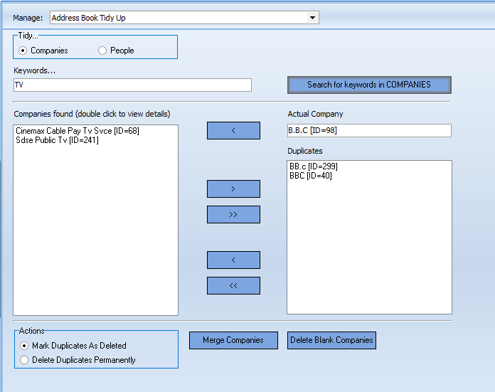 Address Book Tidyup