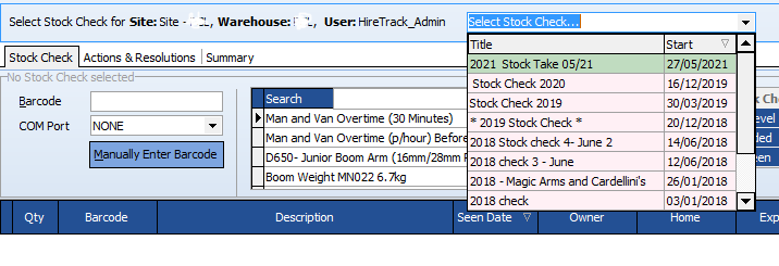 Stock Check Status